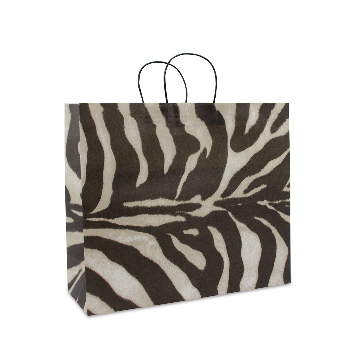 Twisted papieren draagtassen - Zebra