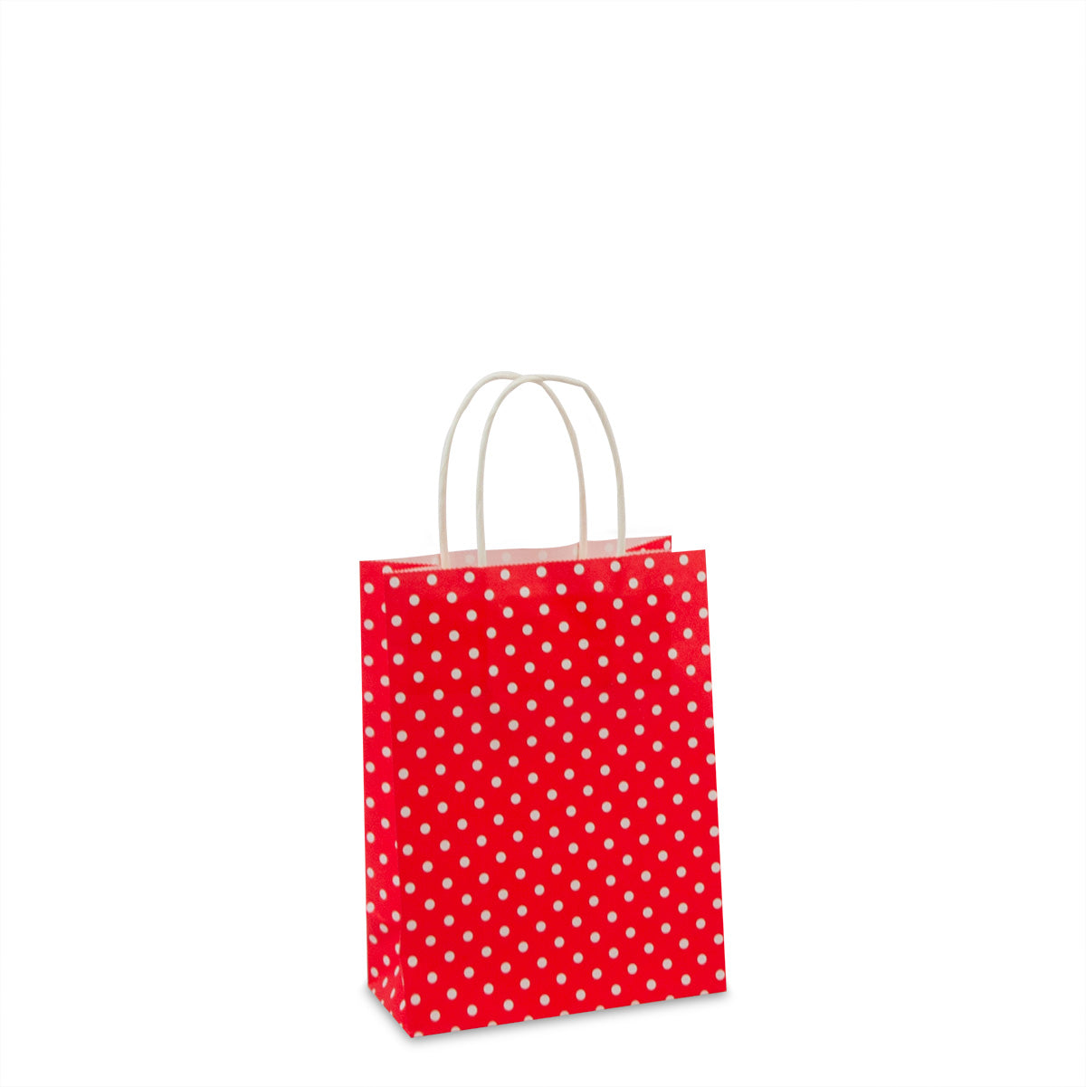 Twisted papieren draagtassen - Polka dot