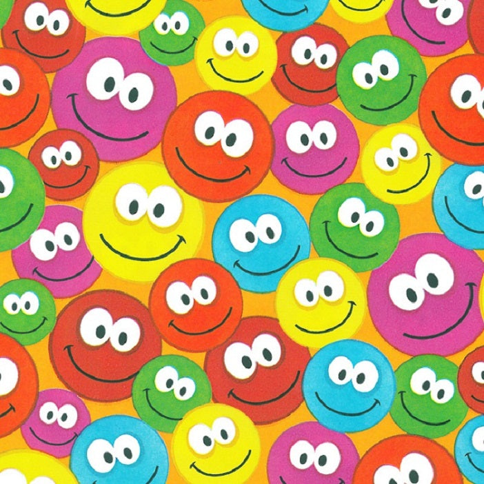 Coated cadeaupapier - Smiley dessin