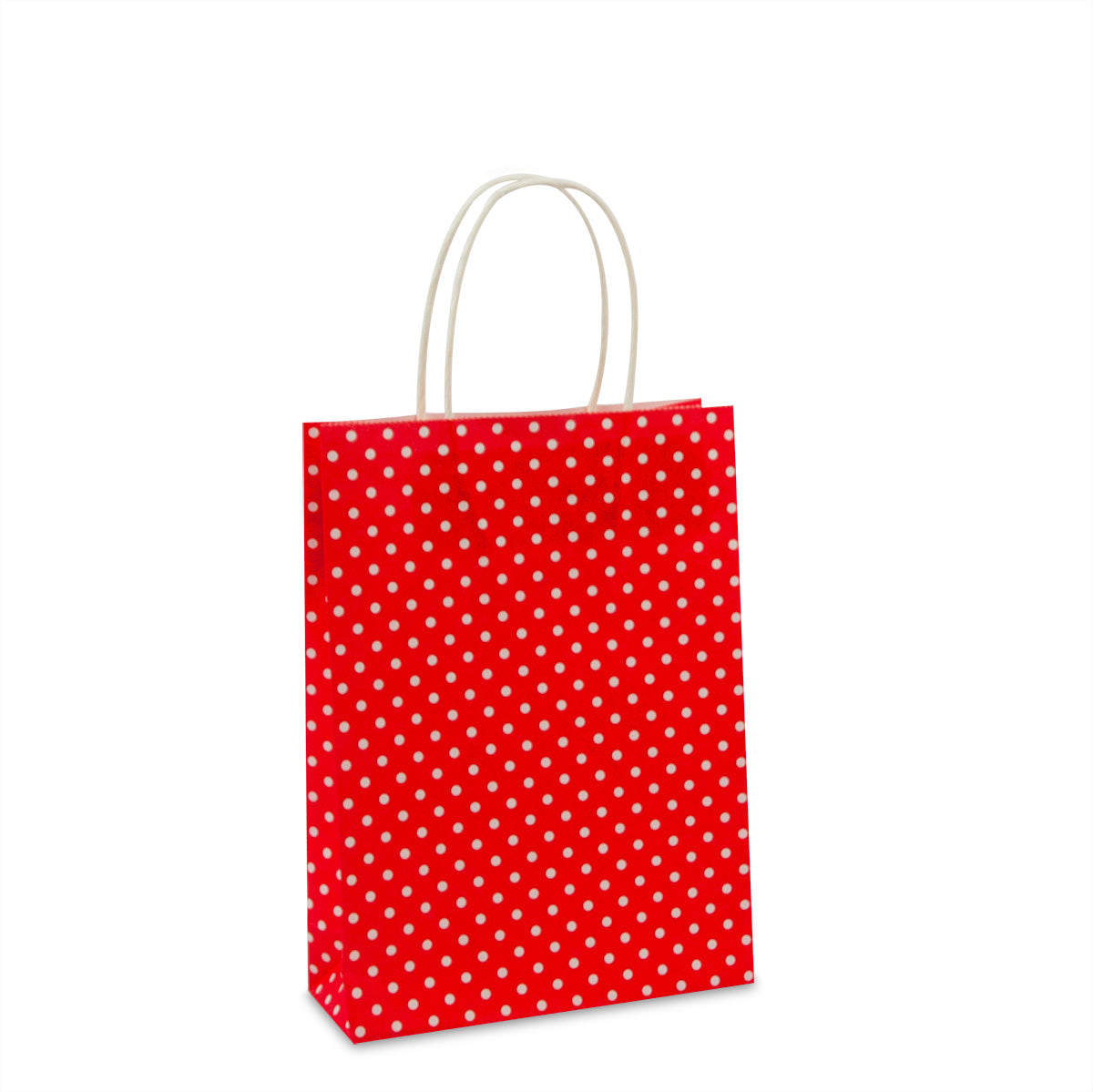 Twisted papieren draagtassen - Polka dot