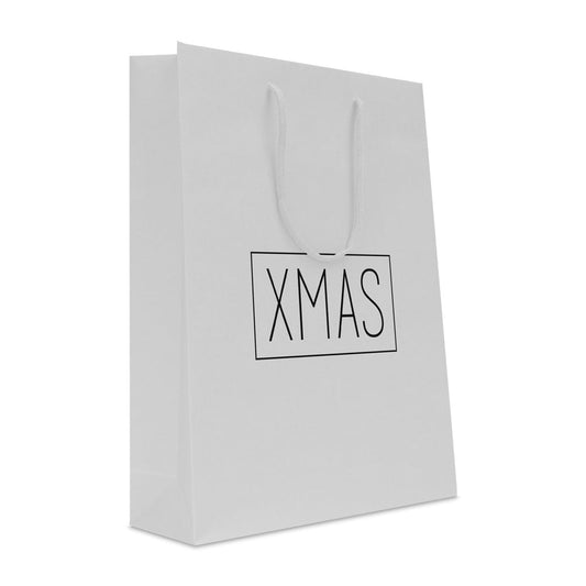 Luxe papieren kerstdraagtassen - XMAS