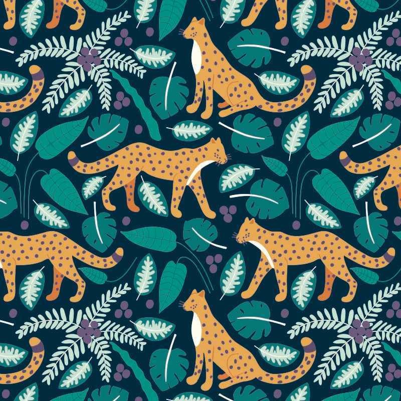 Coated cadeaupapier - Luipaard dessin