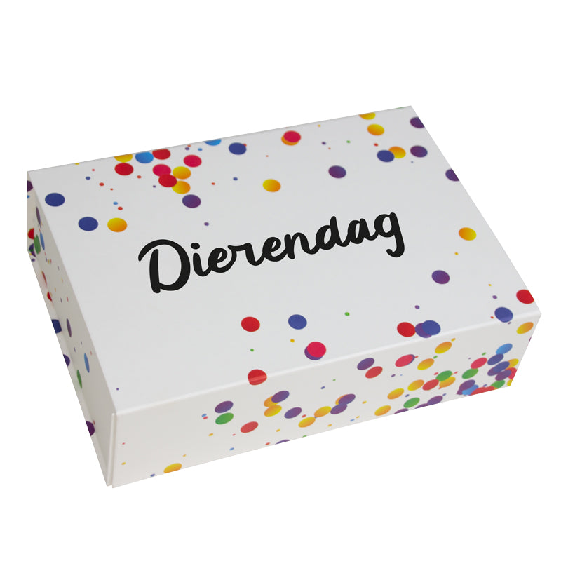 Confetti dozen met magneetsluiting - Dierendag
