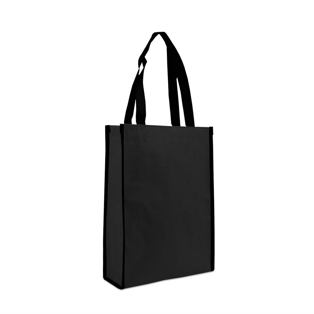 Luxe eco papieren draagtassen met non-woven binnenvoering