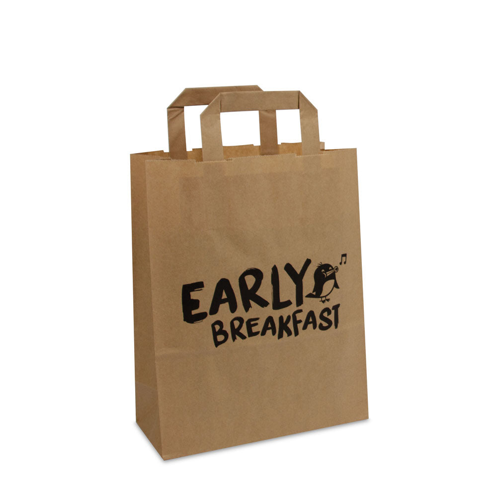 Papieren take away draagtassen - Early breakfast