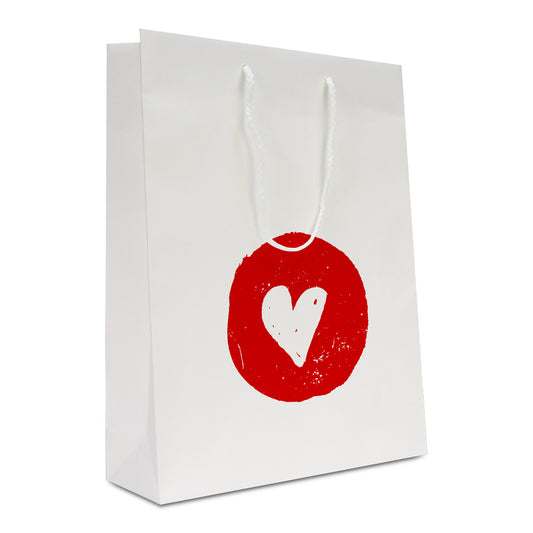 Luxe papieren valentijn draagtassen - Heart