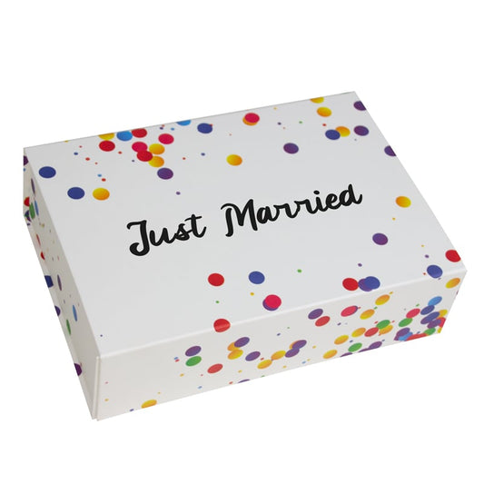 Confetti dozen met magneetsluiting  - Just Married