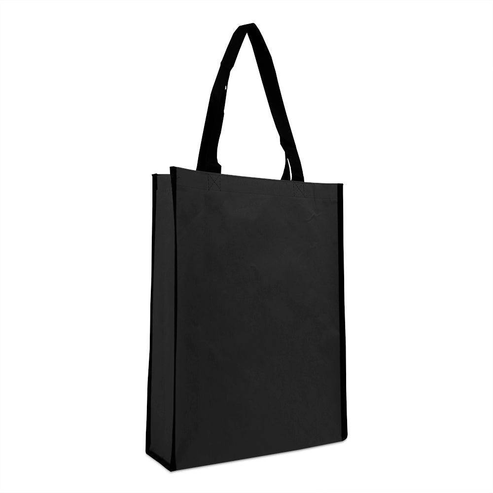 Luxe eco papieren draagtassen met non-woven binnenvoering