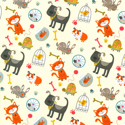 Coated cadeaupapier - Dieren dessin