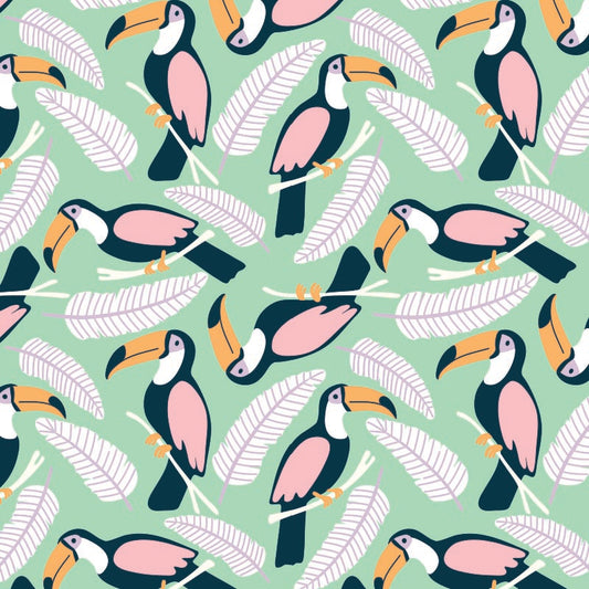 Coated cadeaupapier - Toekan dessin