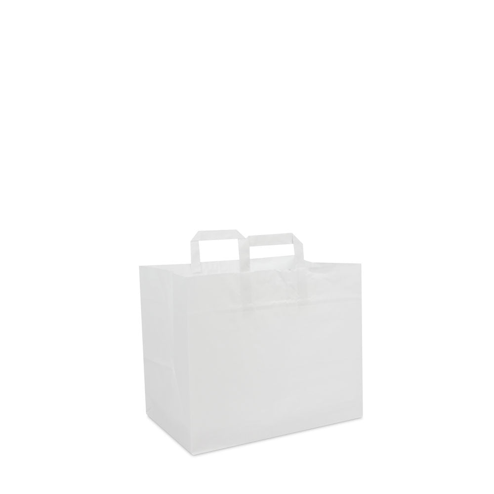 Papieren draagtassen met platte lussen