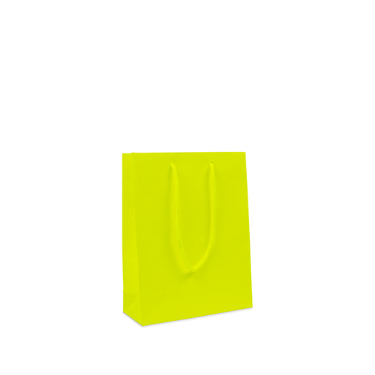 Luxe papieren draagtassen - Fluor mat